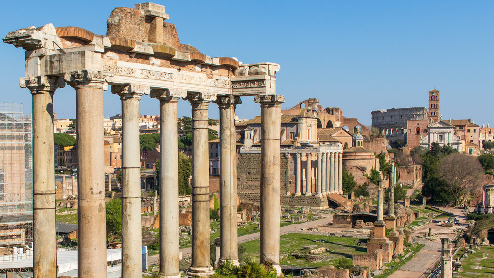 Following the coronavirus outbreak, the italian Government has decided for a massive curfew, leaving even the Old Town, usually crowded, completely deserted. Here in particular the Imperial Fora
